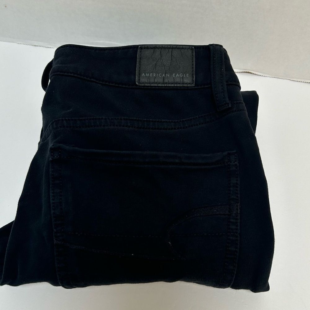 American Eagle Super Stretch Black Jegging Non Distressed size 6 Long